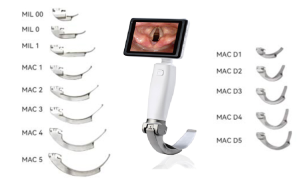 Vidèo-laryngoscope à lames réutilisables en Inox